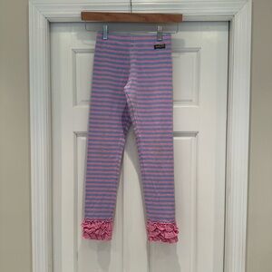 Matilda Jane Pink and Blue Ruffle Leggings